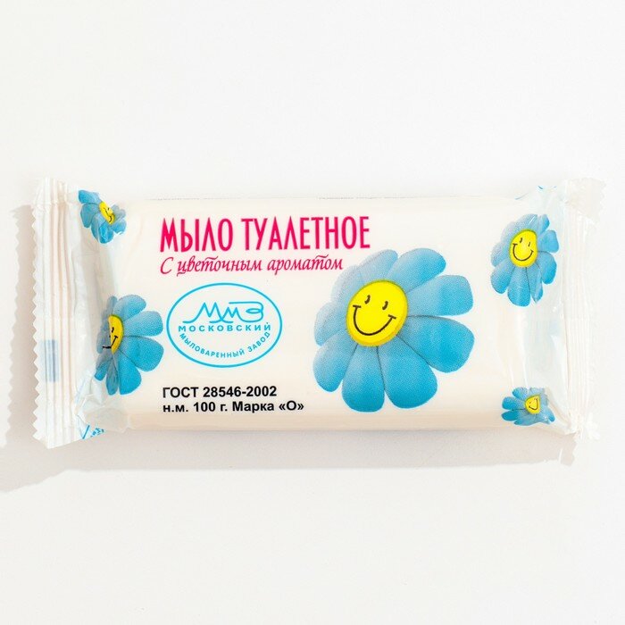 фото Мыло туалетное Цветочное, резаное, упакованное, 100 г