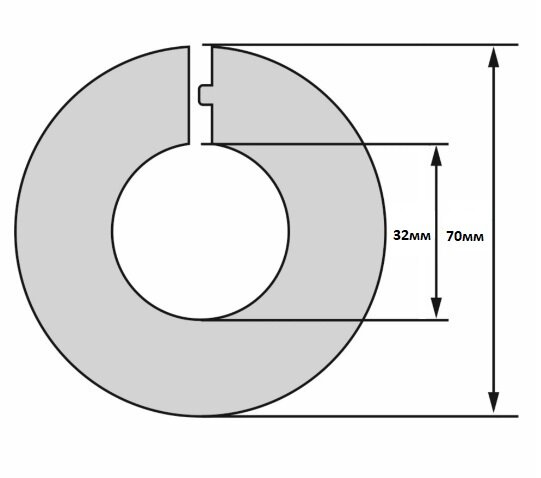 Обвод для труб "Белый" 32мм, 3шт - фотография № 3
