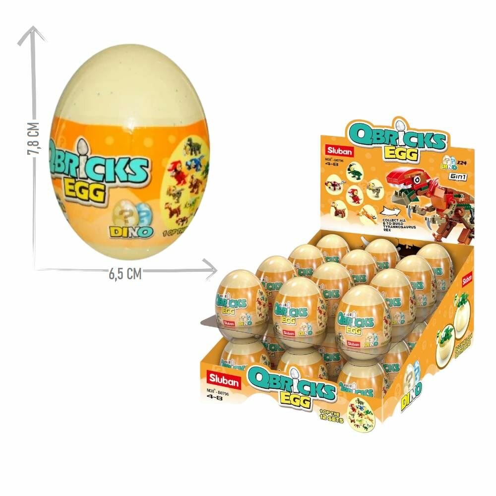 Конструктор Яйцо динозавра Sluban (45 деталей) M38-B0796, 1шт
