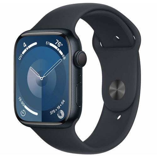 Apple Watch Series 9 45mm Midnight Aluminum Case with Midnight Sport Band (GPS) (размер M/L)