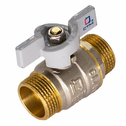 Кран шар. для воды 1/2" ш/ш бабочка CTM стандарт CWMMB012 серебристый