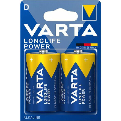 Набор из 10 штук Батарея Varta Longlife power LR20 BL2 Alkaline D (2шт) блистер