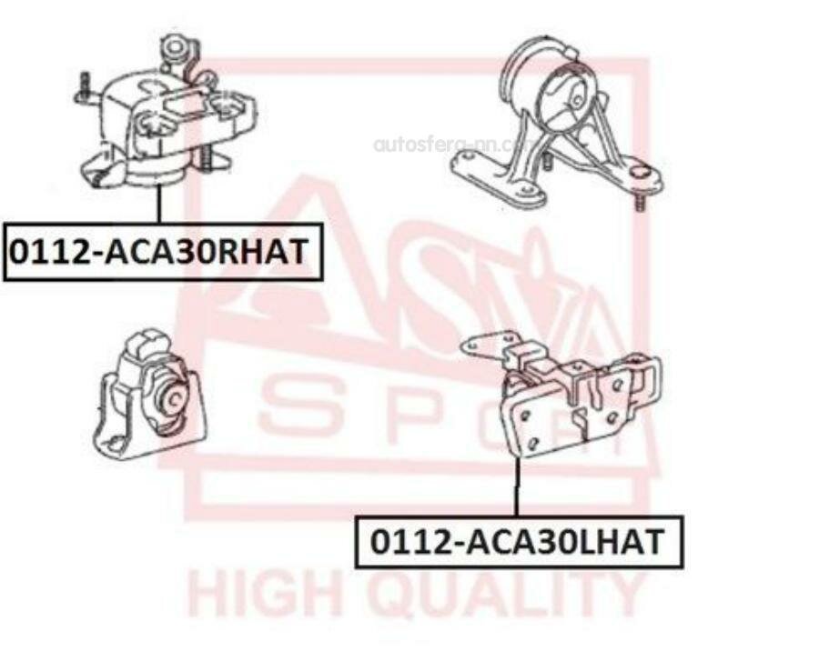 ASVA 0112ACA30LHAT подушка двигателя левая