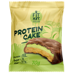 Фит Кит Протеиновое печенье с суфле без сахара Fit Kit Protein Cake, 70г (фисташковый крем) - изображение