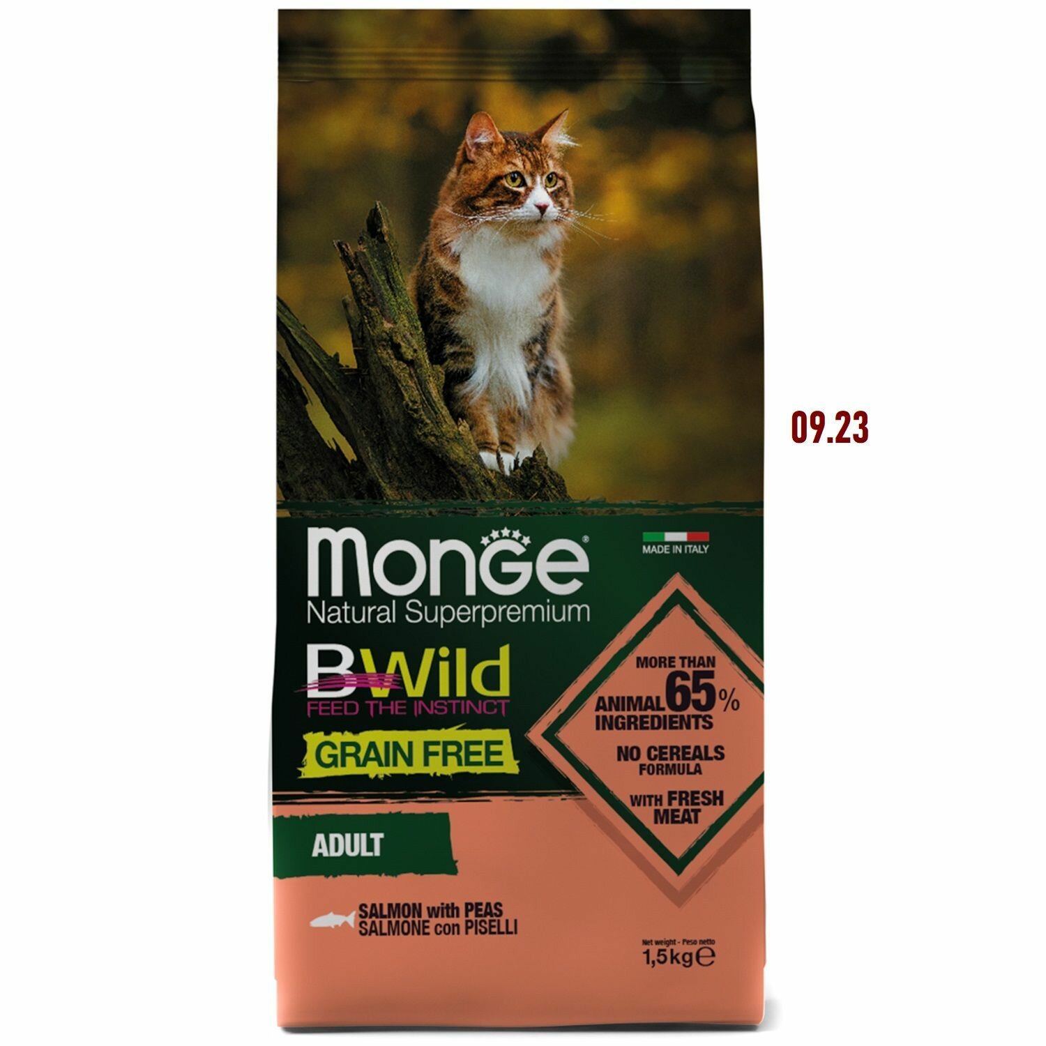 Корм Monge Cat BWild Grain Free беззерновой для взрослых кошек из лосося, 1,5кг - фото №15