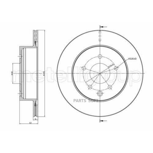 METELLI 230797C 23-0797C_диск тормозной задний!\ Nissan X-Trail 2.0/2.5/2.2DCi 01>