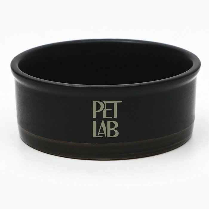 Pet Lab Керамическая миска 300 мл, чёрная
