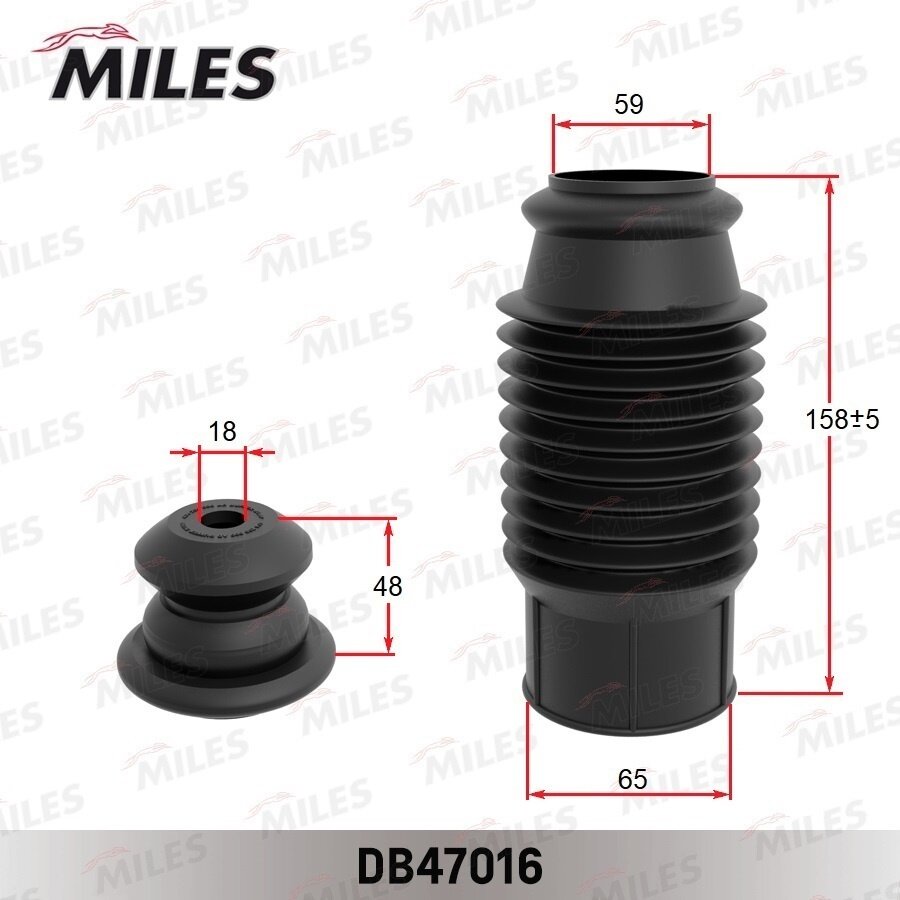 Пылезащитный комплект амортизатора MILES DB47016