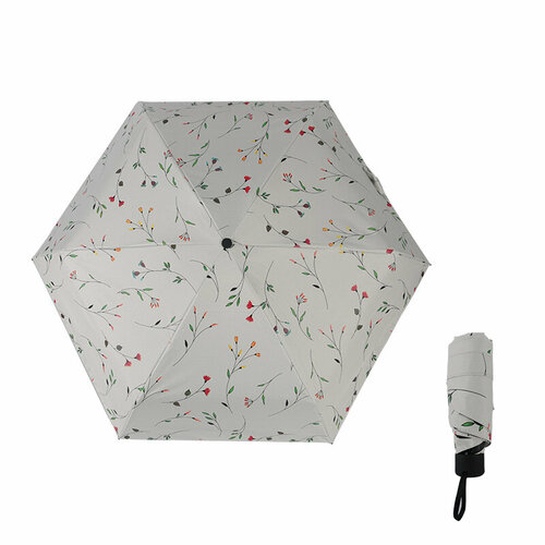 фото Мини-зонт механика, 3 сложения, купол 90 см., 6 спиц, система «антиветер», чехол в комплекте, мультиколор экс