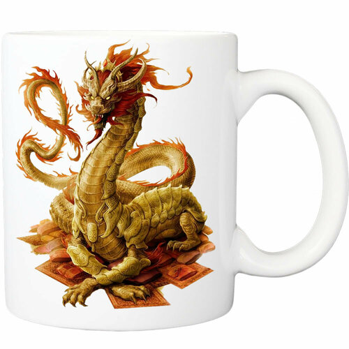 Кружка с принтом С новым годом дракона