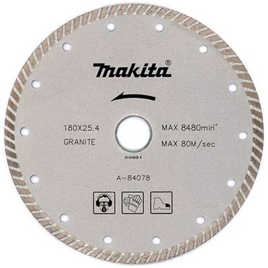 Диск алмазный Makita сплошной рифленый по граниту/мрамору 115x22,23