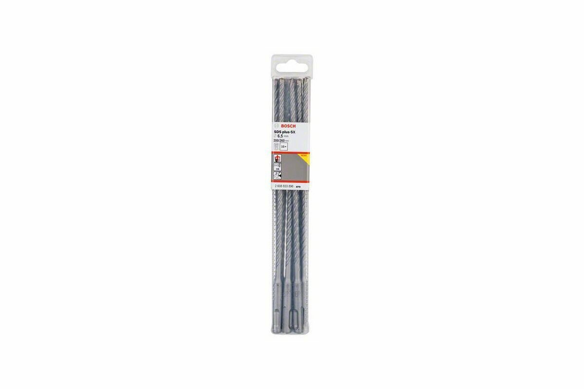 10шт Буров Bosch SDS-Plus-5 (8x200x265) (2608585625)