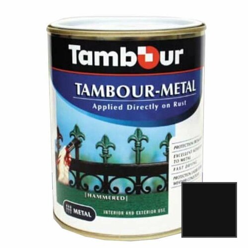 Эмаль-грунт по ржавчине Tambour Metal матовая черная (543-650) 2,5 л