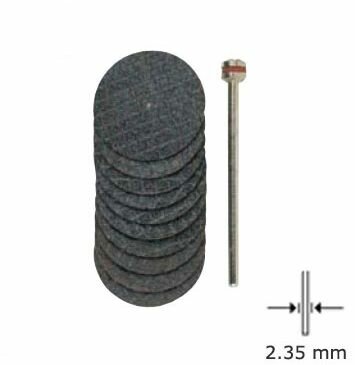 фото Армированные отрезные диски, 10 шт, 22 мм, с дискодержателем Proxxon (28808)