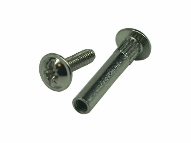 фото Винт-стяжка мебельный М6х29 мм никелированный (10 шт в зип-локе) STARFIX (SMZ1-87264-10)