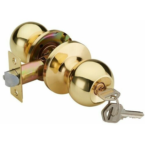 Ручка с защелкой Qually 607 ET (с фиксатором, с ключом) золото