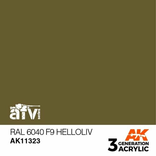 AK11323 Краска акриловая 3Gen RAL 6040 F9 Helloliv