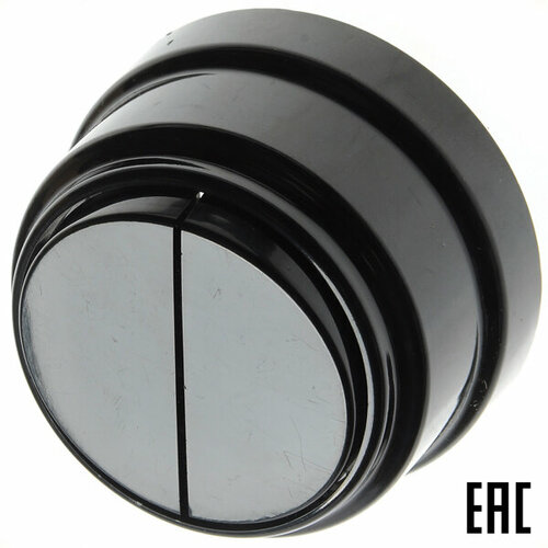 Выключатель Ретро А5 10-2202 2 кл. о/п черный Светоприбор