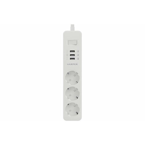 Сетевой фильтр Harper с USB зарядкой (UCH-325 White) сетевой фильтр harper uch 430 белый h00003201