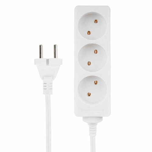 Удлинитель 3 гнезда FORZA 1 кв мм 3 м 10A 2500Вт 383₽