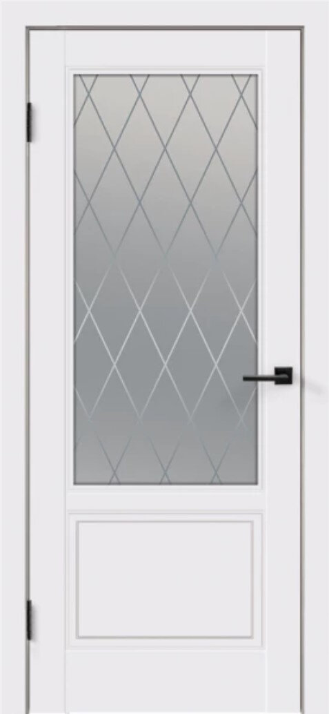фото Velldoris Межкомнатная дверь Velldoris Scandi 2V стекло Ромб белая