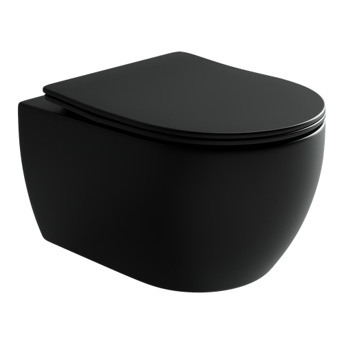 Унитаз подвесной Ceramica Nova Play CN3001MB с сиденьем микролифт, цвет черный матовый. унитаз ceramicanova play cn3001mb подвесной черный матовый с сиденьем микролифт