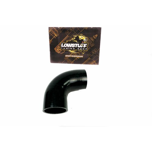 Патрубок силиконовый угол 90 градусов диаметр 70мм длина 100мм стенка 5мм черный