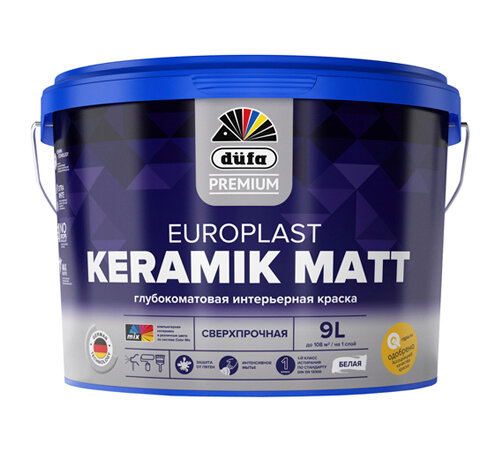Краска DUFA Premium EuroPlast KERAMIK MATT база1 9 л