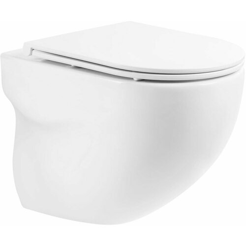 BelBagno Унитаз подвесной BelBagno Onda BB066CHR с сиденьем BB870SC унитаз belbagno onda bb066chr bb870sc подвесной с сиденьем микролифт