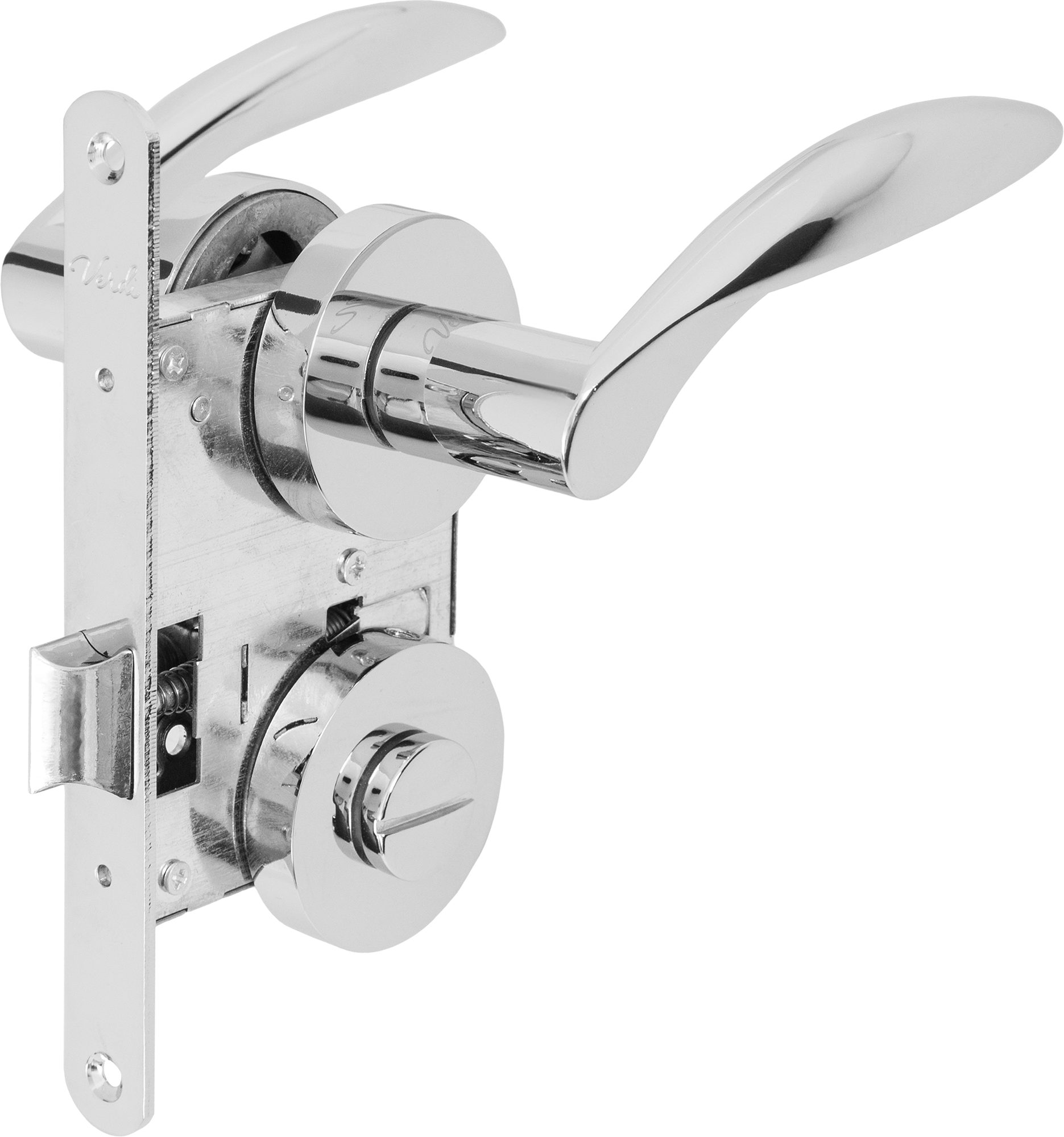 фото Дверные ручки 149 CP, с запиранием, комплект, цвет хром