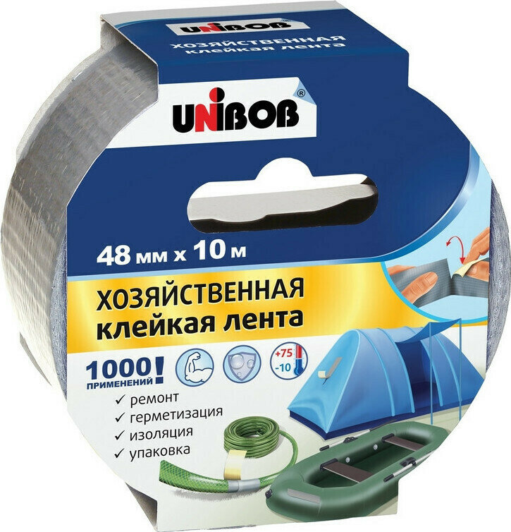 Клейкая лента Клейкая лента Хозяйственная UNIBOB 48x10м 2 шт.