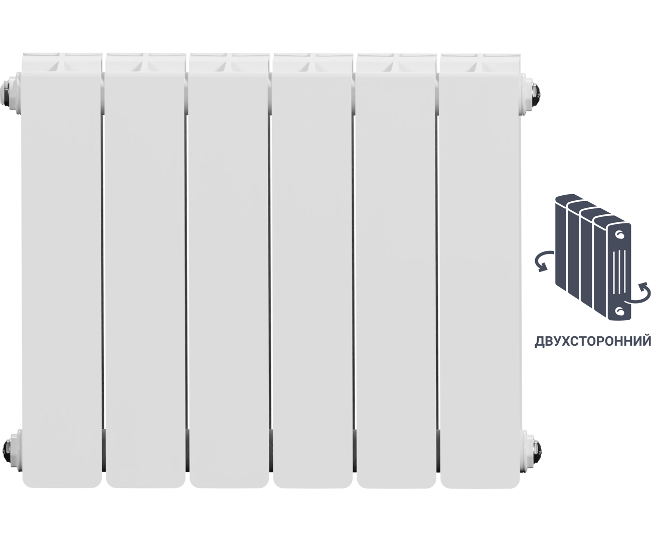 фото Радиатор Equation 350/90 6 секций двухсторонний биметалл