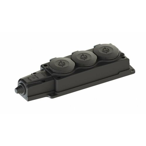 NE-AD колодка ОУ тройная 3 гн. с загл. каучук 2P+PE 1x16A 220-240V IP54 4103 (Турция) (арт. 757250)