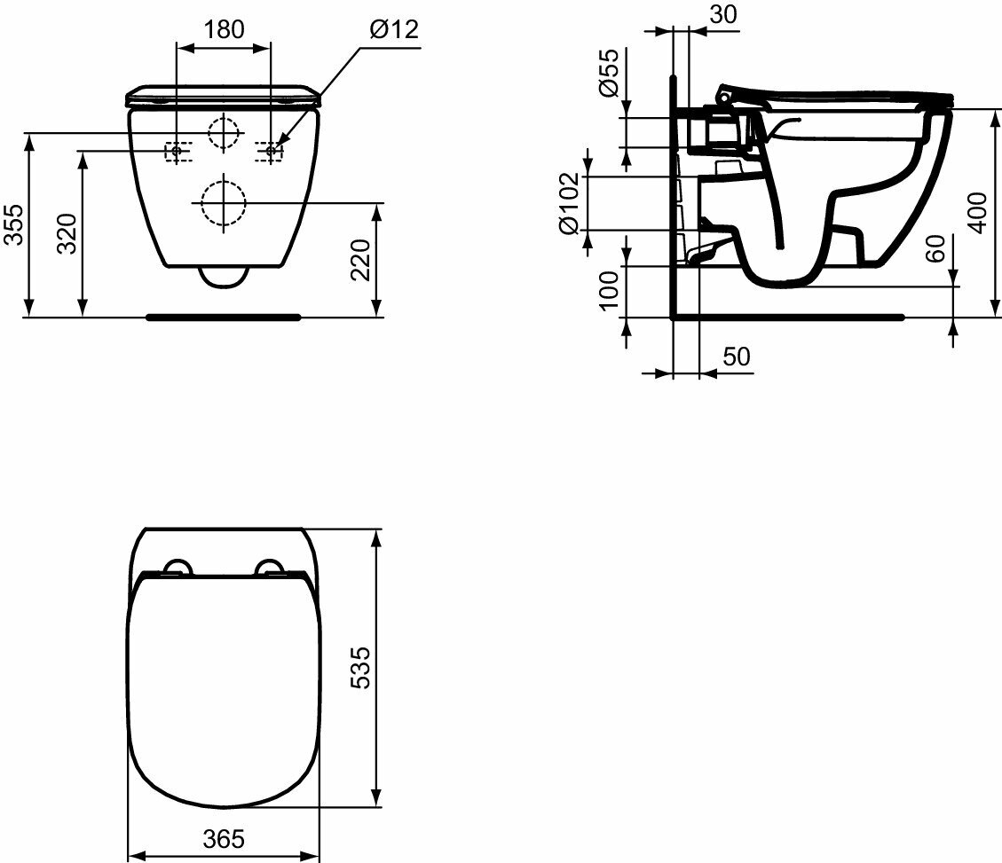 Унитаз подвесной Ideal Standard Tesi T536001 с микролифтом - фото №6