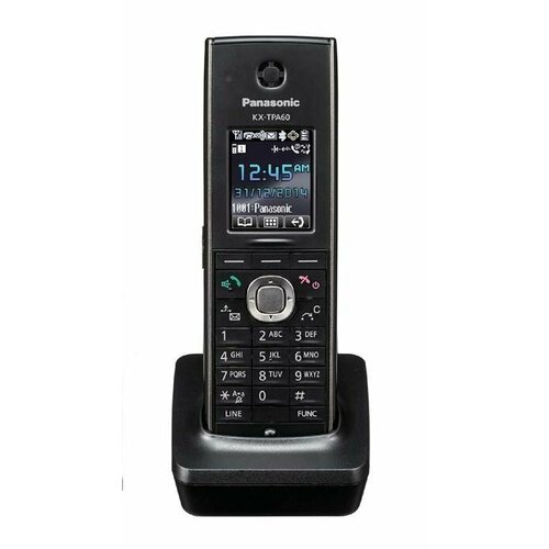 VoIP оборудование, Panasonic, радиотрубка дополнительная, 1,6 Вт, черного цвета
