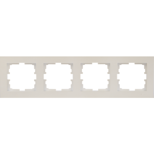 Рамка для розеток и выключателей Lezard Vesna 4 поста горизонтальная цвет жемчужный белый перламутровый рамка для розеток и выключателей горизонтальная 2 поста цвет бежевый