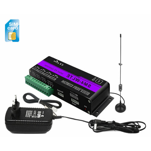 Релейный 4G GSM выключатель питания и открытия/закрытия Straz Mod: SM41-EU (Upravlyator) (U55936G4). Дистанционное управление температурой через прил