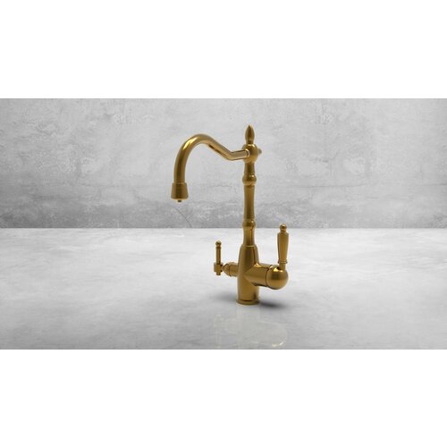 Смеситель для кухни Yindaf с высоким изливом подключением фильтра, сатин, латунь