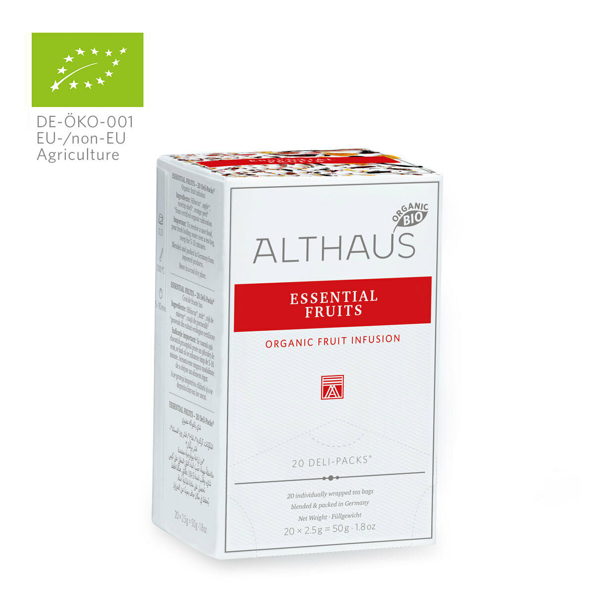 Напиток чайный Althaus Essential Fruits, в пакетиках 20х2,5г. - фотография № 4