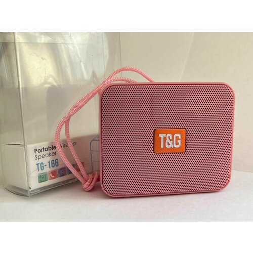 Колонка беспроводная Bluetooth T&G 166 (TG-166), розовый
