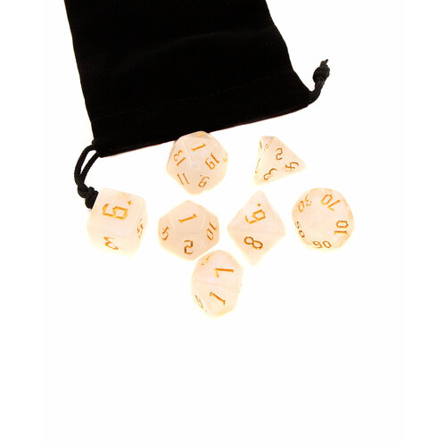 Набор кубиков Stuff-Pro для ролевых игр (жемчужный золотистый)