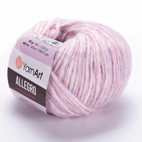 Пряжа YARNART Allegro (YarnArt), бл. розов меланж - 715, 13% шерсть, 41% полиамид, 46% акрил, 10 мотков, 50 г, 145 м.