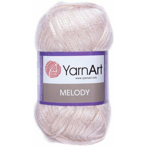 Пряжа YarnArt Melody 100г, 230м (ЯрнАрт Мелоди) Нитки для вязания, 9% шерсть, 21% акрил, 70% полиамид, цвет 895 пудра, 4шт пряжа gazzal baby alpaca 46007 5 шт