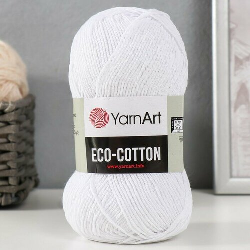 Пряжа Eco-Cotton 80% хлопок 20% полиэстер 220м/100гр (760 ультрабелый)