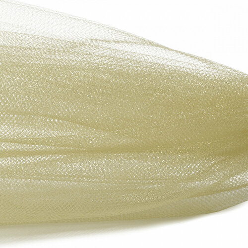 Фатин Кристалл средней жесткости блестящий арт. K. TRM шир.300см, 100% полиэстер цв. 19 К уп.50м - льняной