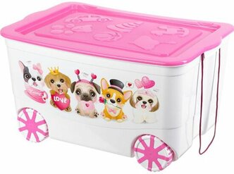 Ящик для игрушек EL Casa KidsBox на колёсах, 55 л