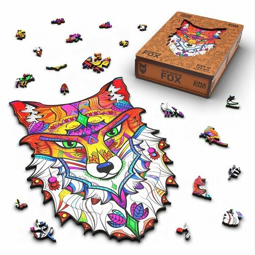 Пазл фигурный деревянный Mysterious Foх, размер 18х28 см, 139 деталей