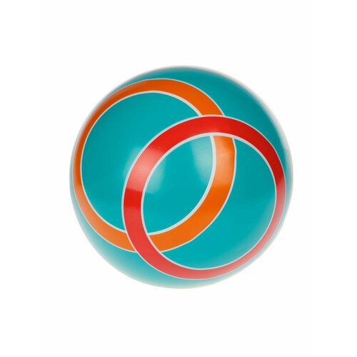 Мяч резиновый "Планеты", d150 (бирюзовый/желтый/принт "полоса") P3-150/Пл