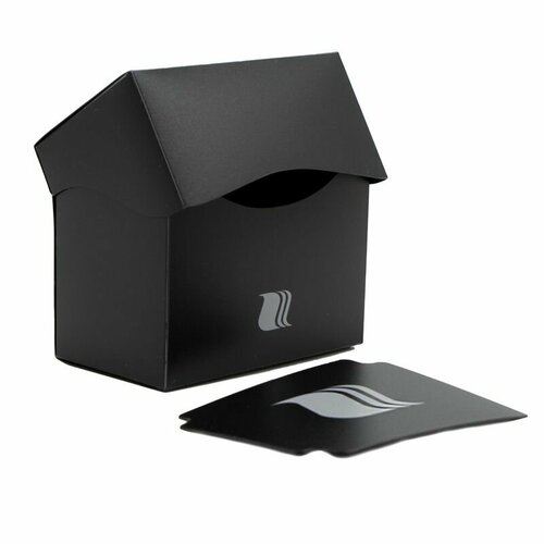 Пластиковая коробочка Blackfire горизонтальная 80+ карт Черная