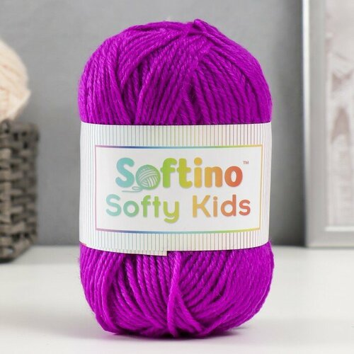 Пряжа 100% акрил Softy Kids 90м ±5м 50 гр цвет 51 ежевика